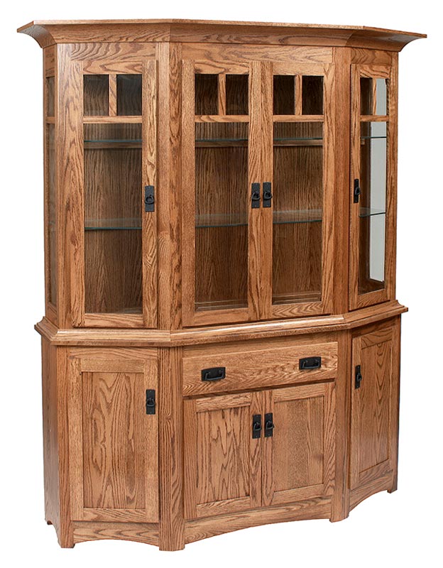 Canted Mission 4 Door China Hutch