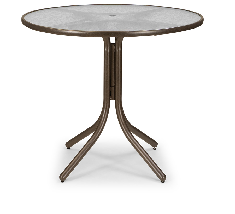 Telescope Casual 42 Round Glass Table Top Ohio Hardwood Furniture Made