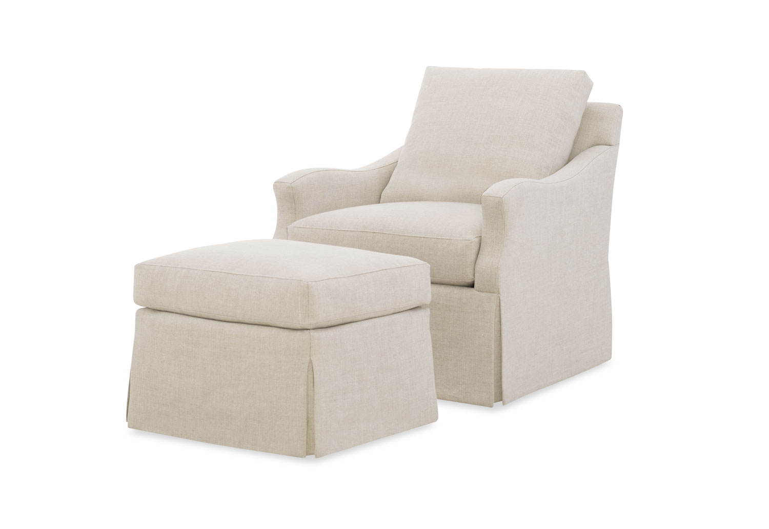 Wesley Hall 2077 Capperson Chair and 2077-23 Capperson Ottoman