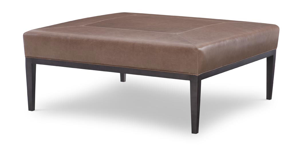 Wesley Hall L138 Carlyle Leather Ottoman 