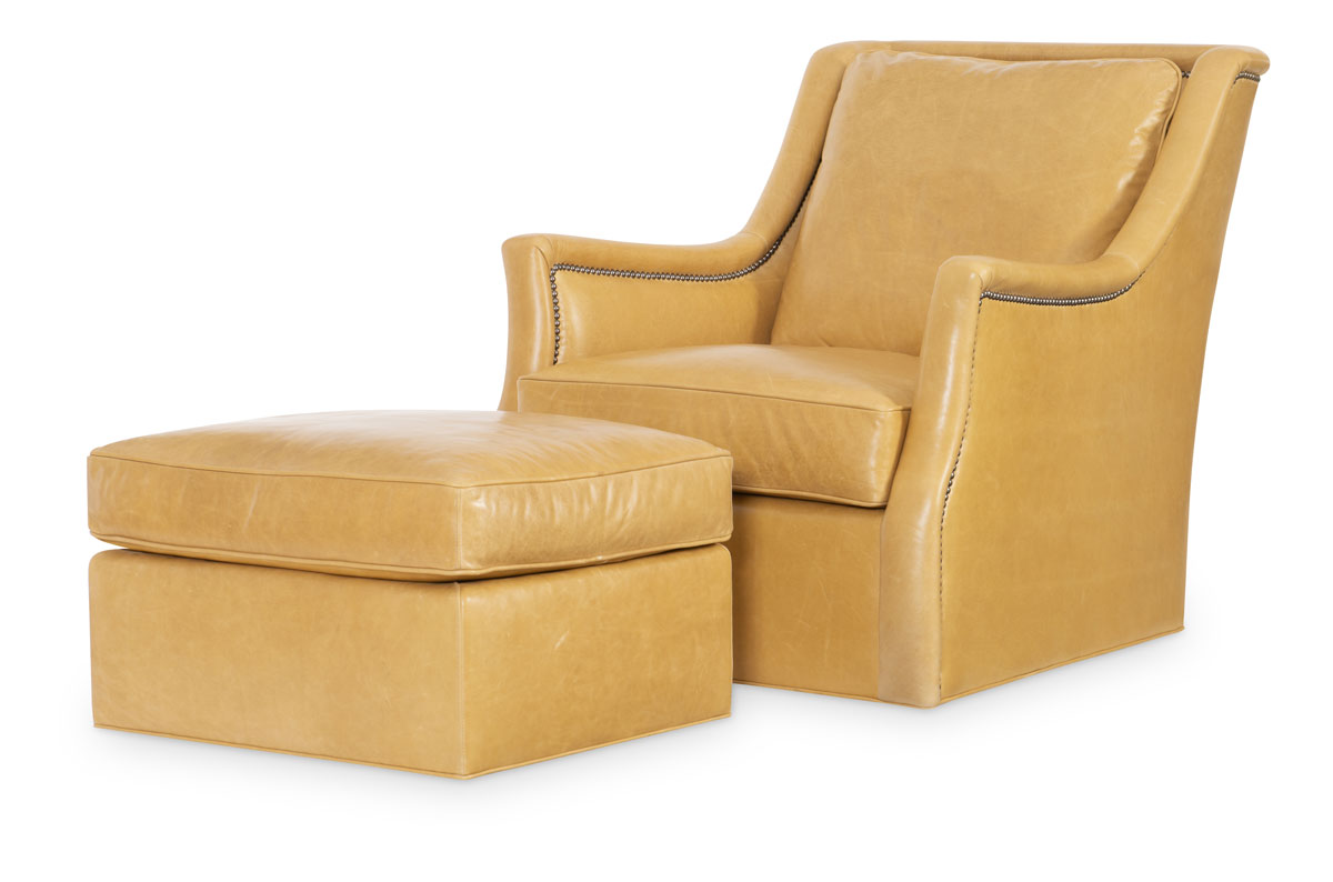 Wesley Hall L499 Perlis Swivel Chair and L499-26 Perlis Ottoman