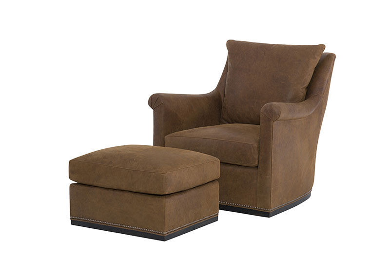 Wesley Hall L2011 Houston Swivel Chair and L2011-24 Ottoman