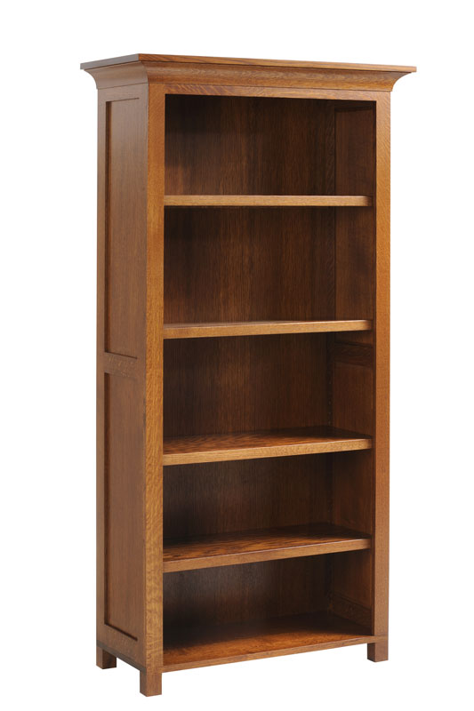 36" Wide Mission Bookcase-Ohio Hardwood Furntiure