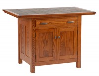 2 Door, 1 Drawer Kitchen Island with 1 Adjustable Shelf