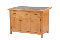 3 Door, 2 Drawer Kitchen Island with 2 Adjustable Shelves