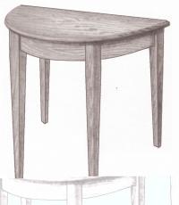 Shaker Demi Lune table
