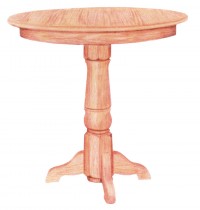 Single Pedestal Round Island Table