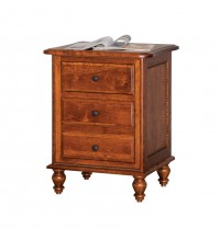 Rolling Pin 3 Drawer Nightstand
