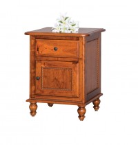 Rolling Pin 1 Door, 1 Drawer Nightstand