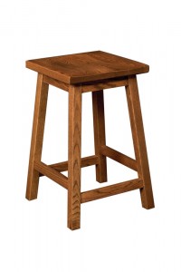 Mission Bar Stool with Scoop Seat