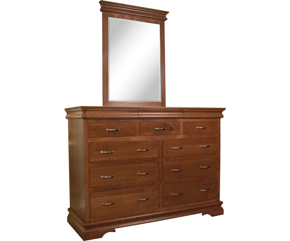 Georgia 9 Drawer Dresser and Mirror