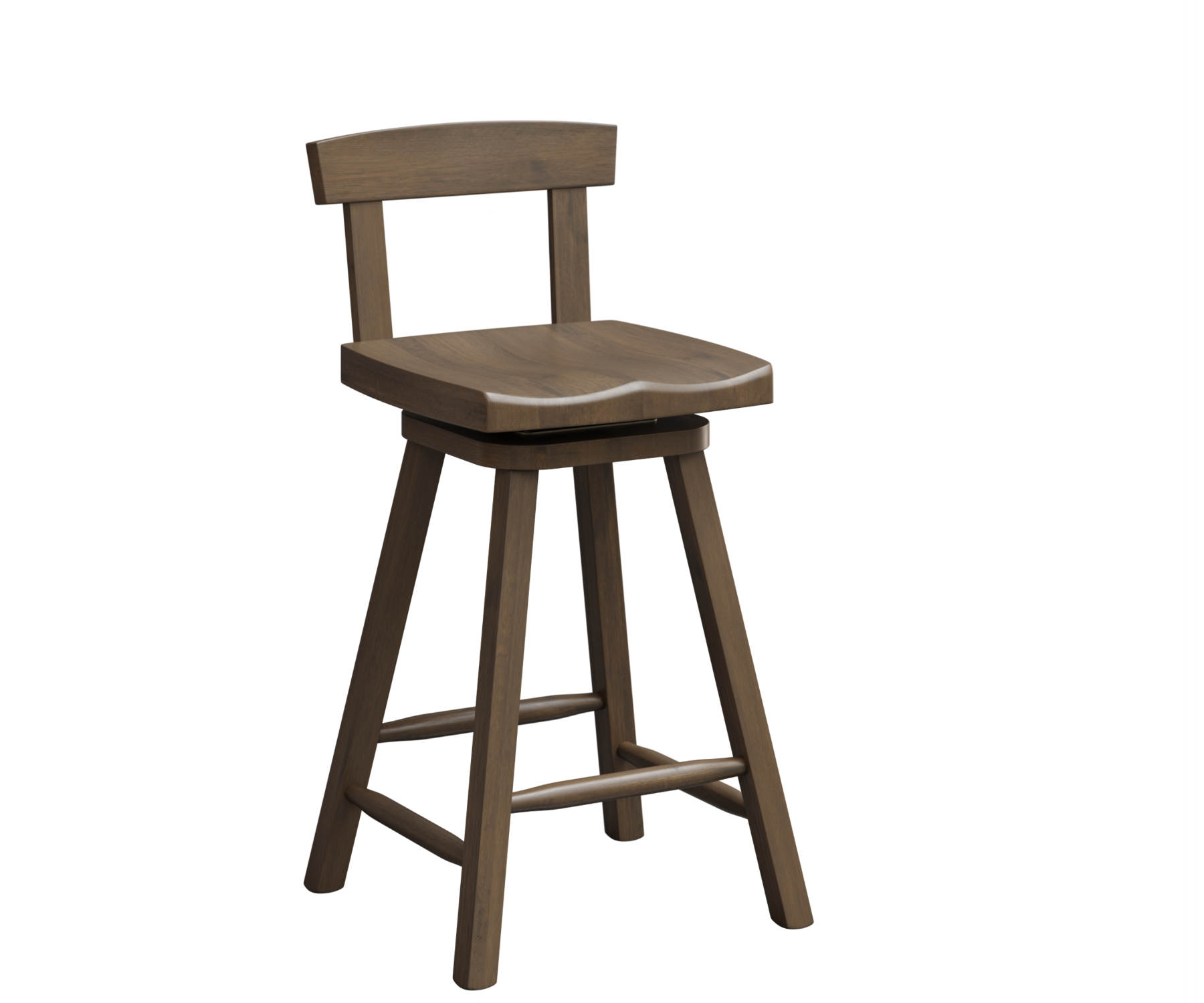 Cambria Stool with Back and Square Leg