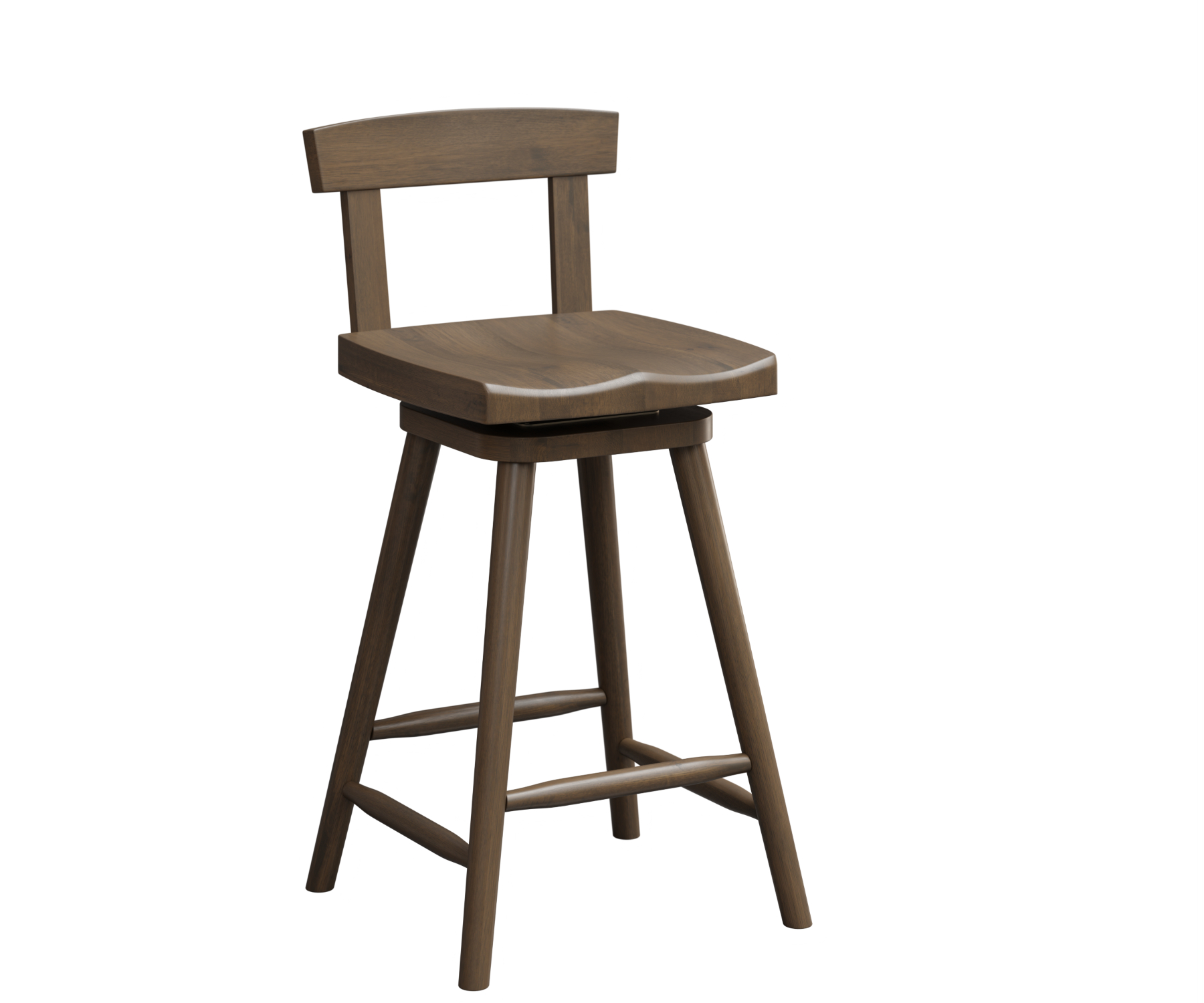 Cambria Stool with Back and Round Leg