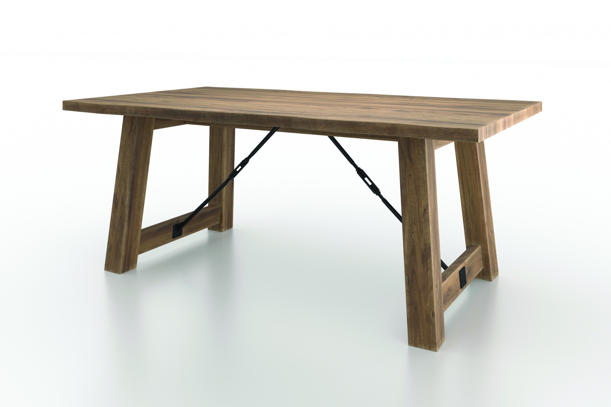 Live Edge Table with 401 Settlers Trestle Base