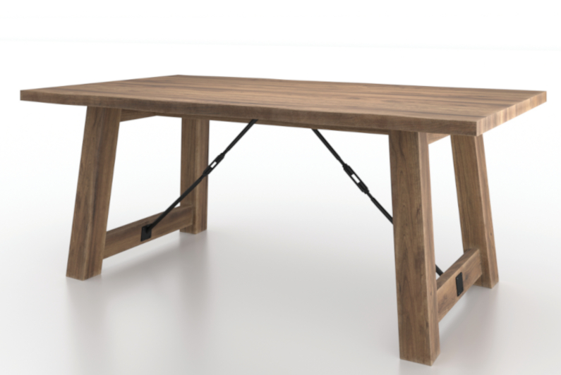 Live Edge Table with 401 Settlers Trestle Base