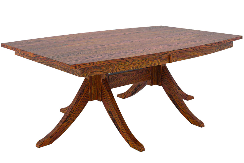 Splay Double Pedestal Table