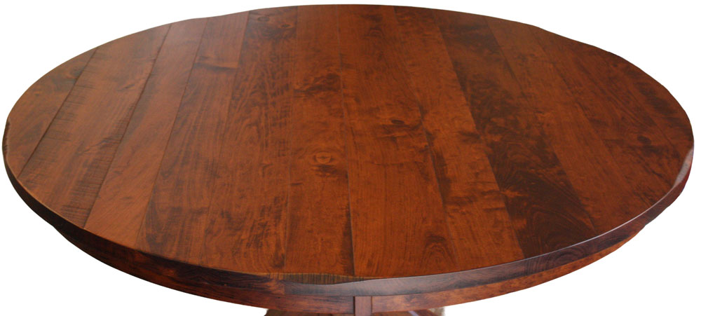 Barn Beam Single Pedestal Table - Top Detail