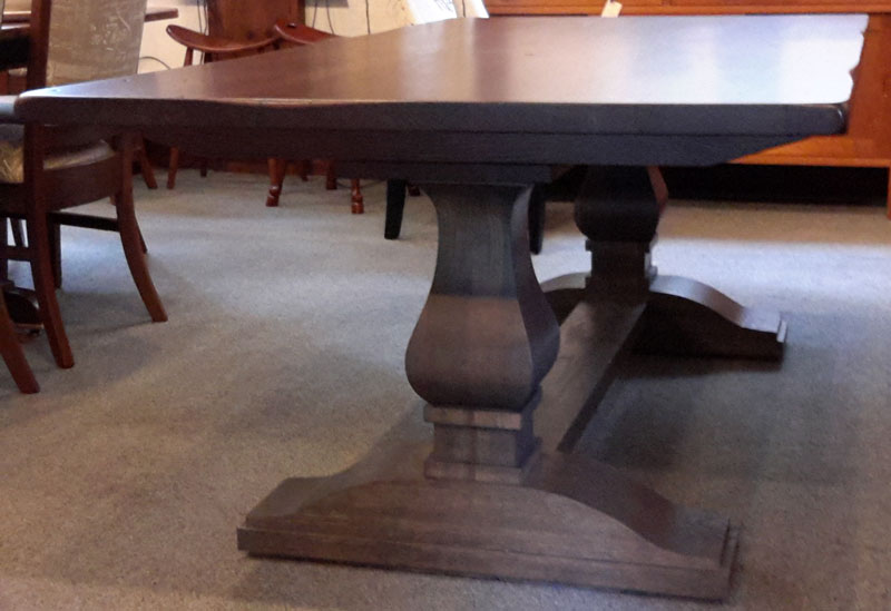 double pedestal table black hillside double pedestal table with reclaimed oak top ohio hardwood double pedestal table black hillside double pedestal table with reclaimed oak top ohio hardwood