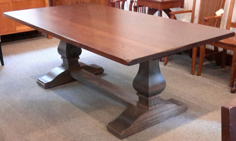 Hillside Double Pedestal Table With Reclaimed Top Ohio Hardwood Hillside Double Pedestal Table With Optional Reclaimed Oak Top