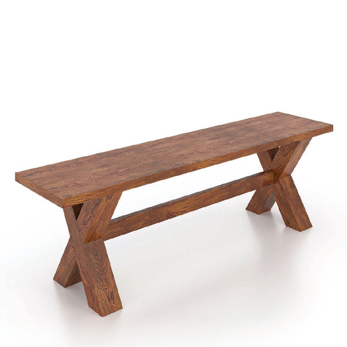 Wood X Base Bench