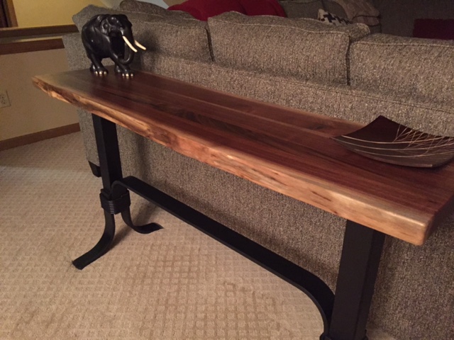Wrap Around Live Edge Occasional Tables Ohio Hardwood Furniture - Live Edge Sofa Table Wrap Around Live Edge Occasional Tables Ohio Hardwood Furniture - Live Edge Sofa Table