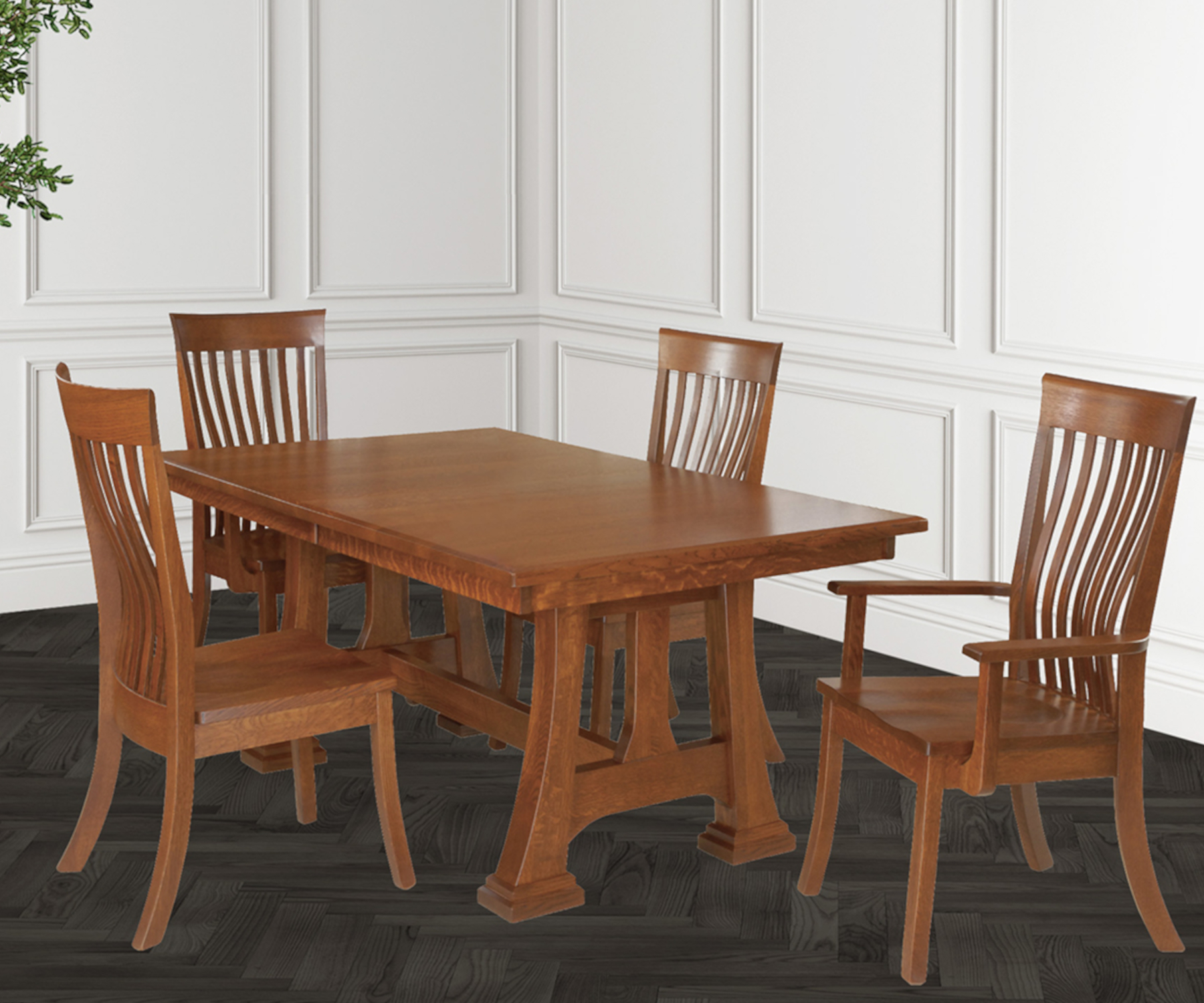 Christy Double Pedestal Table