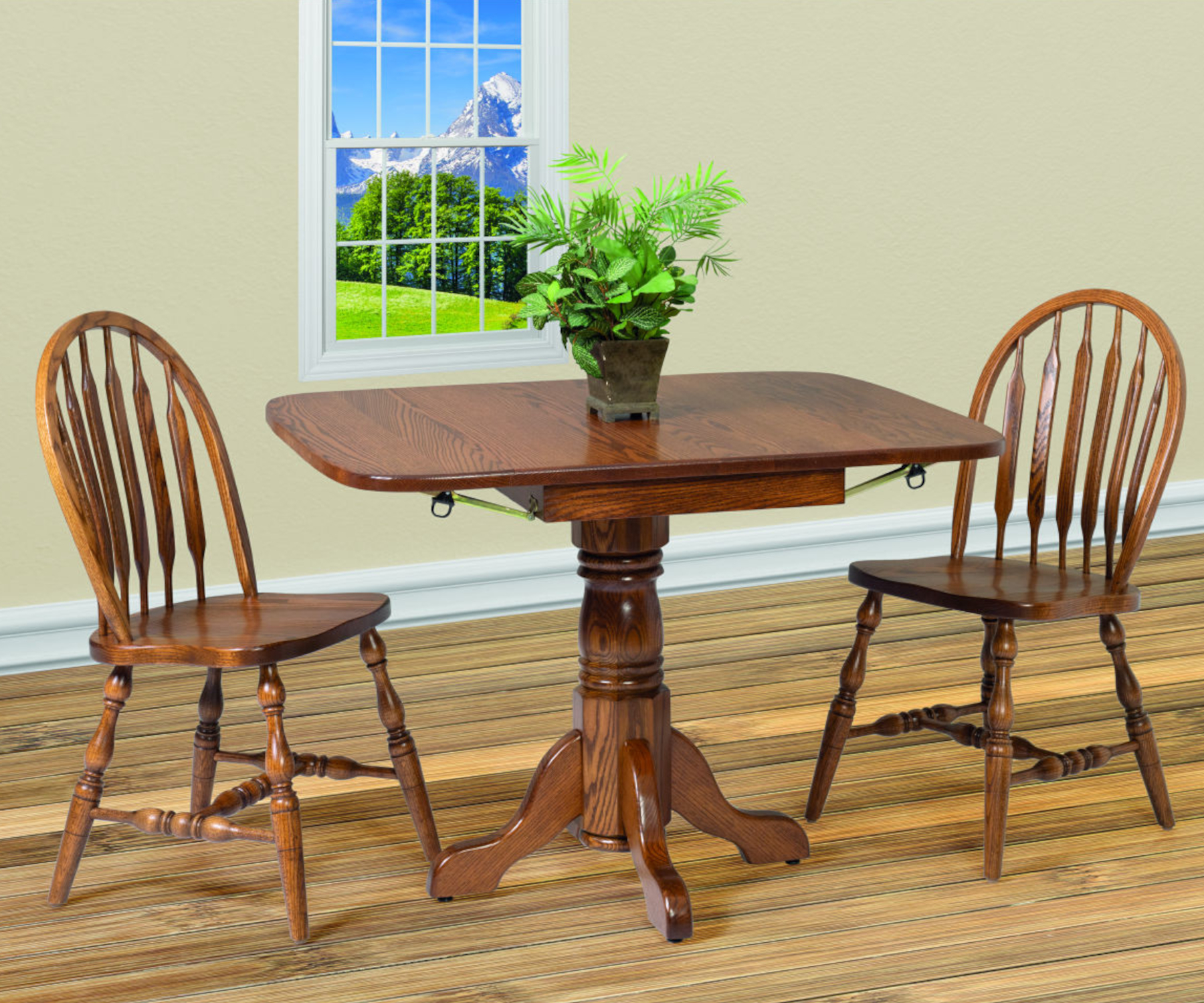 Drop Leaf Pedestal Table