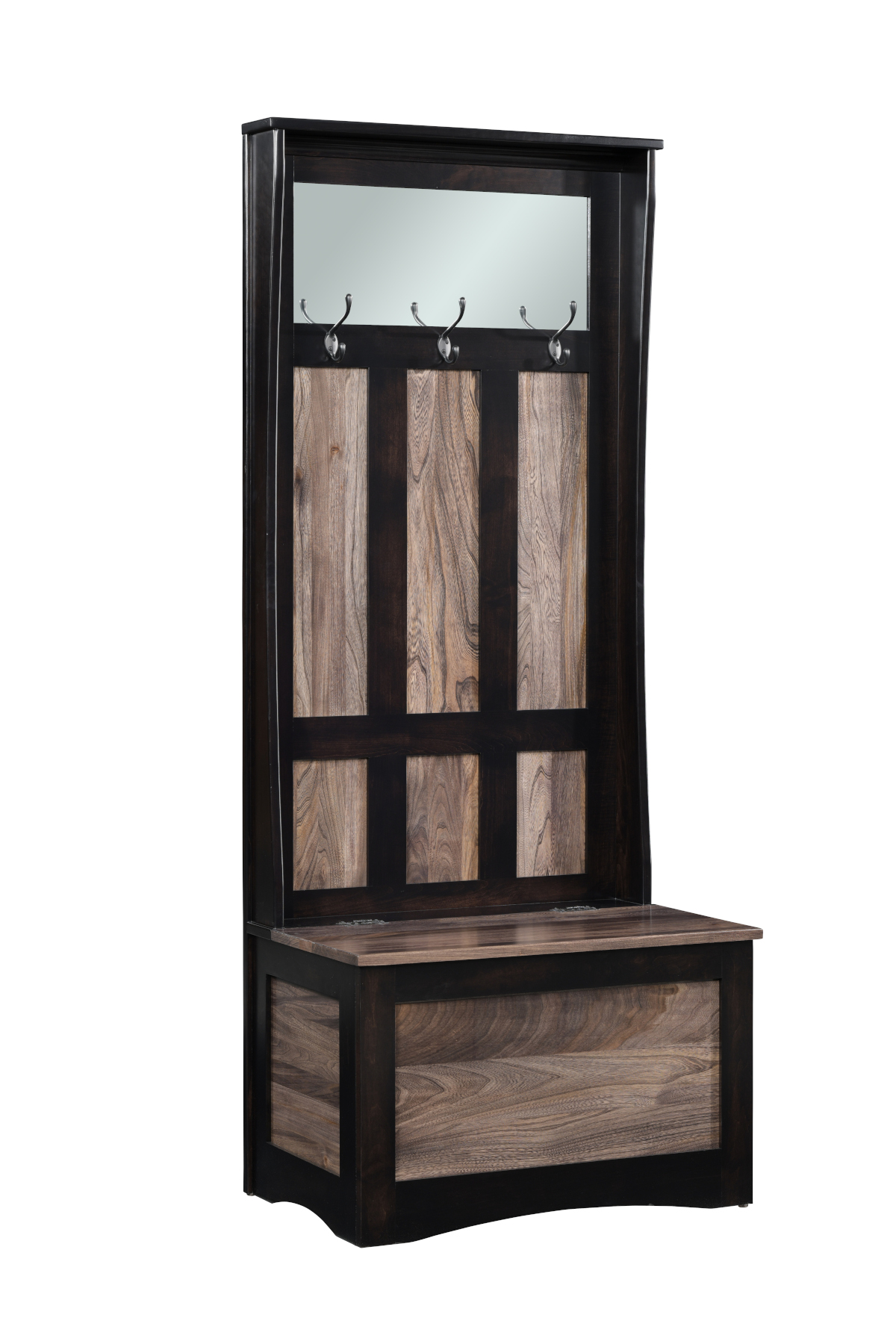 Shaker 36" Hall Seat in Elm and Two Tone Finish