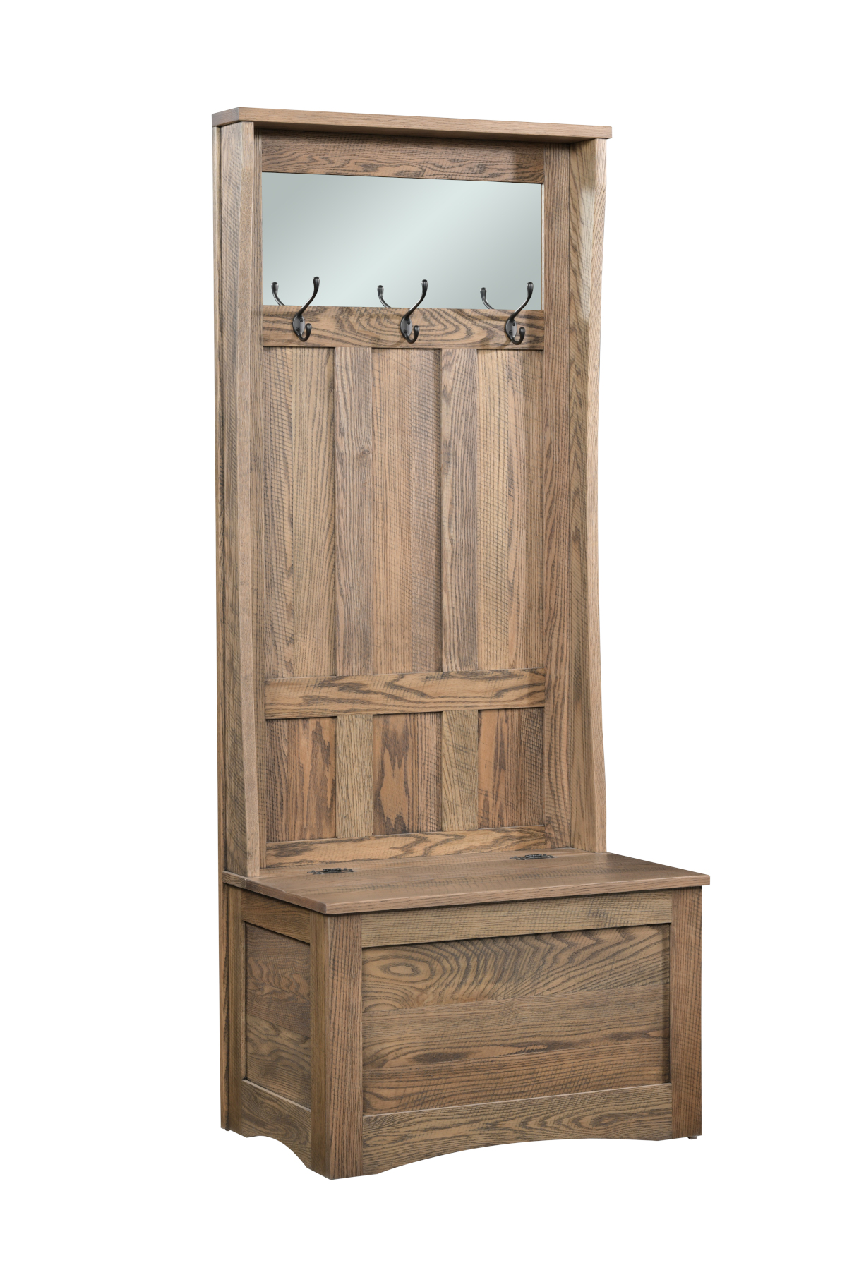 Shaker 30" Hall Seat with Mirrored Back
