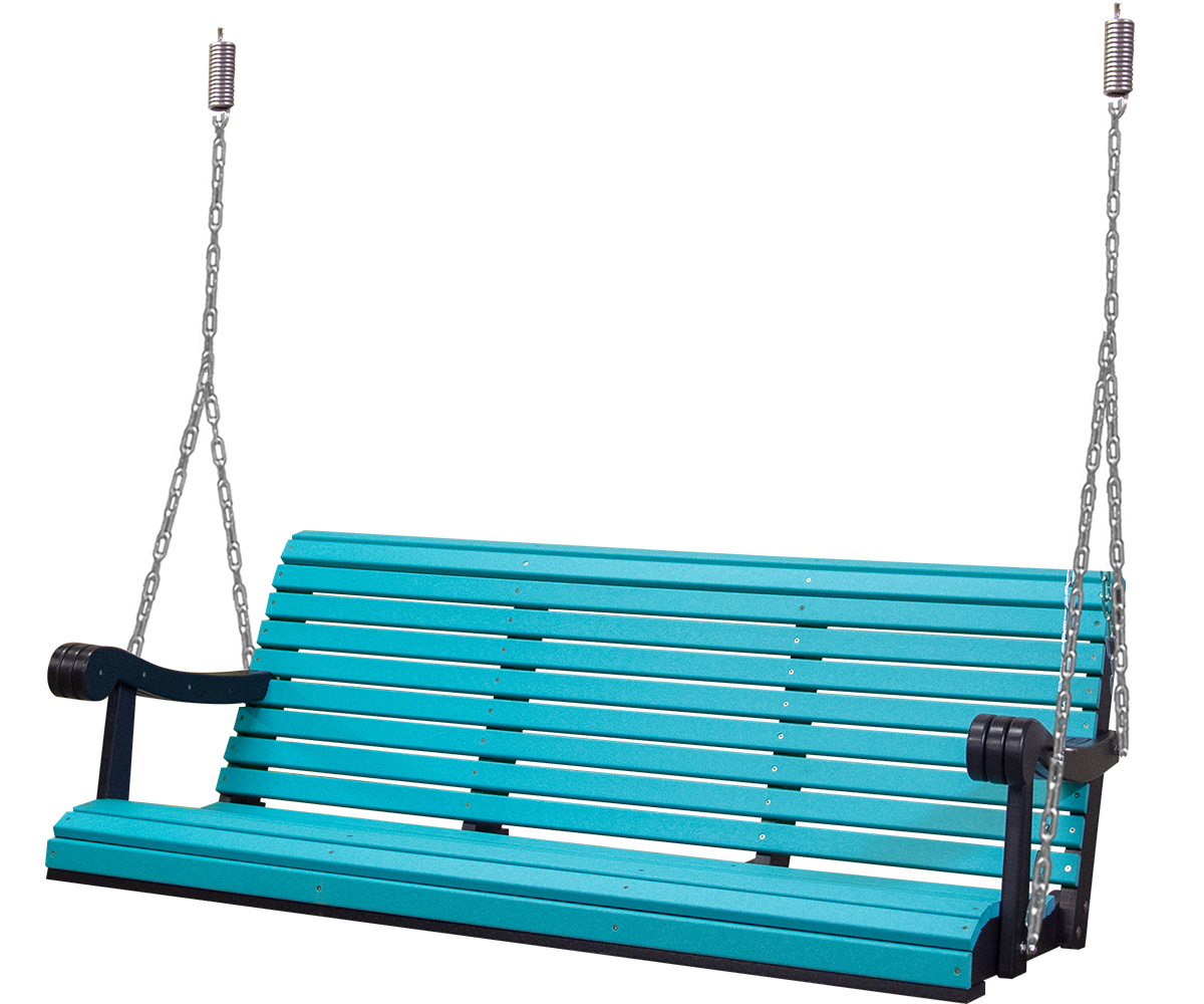 5' Poly Grandpa Swing in Aruba Blue & Black