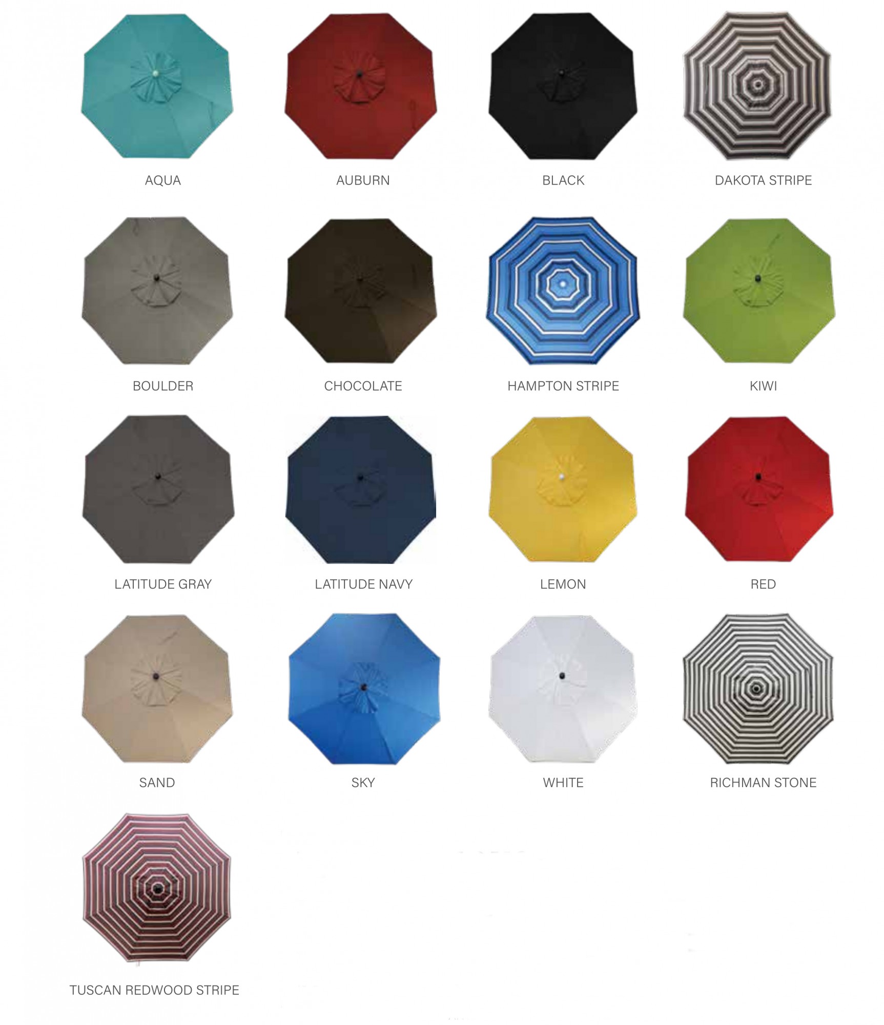 Umbrella Color Options