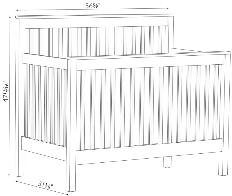 Economy Mission Panel Crib Ohio Hardwood Furniture