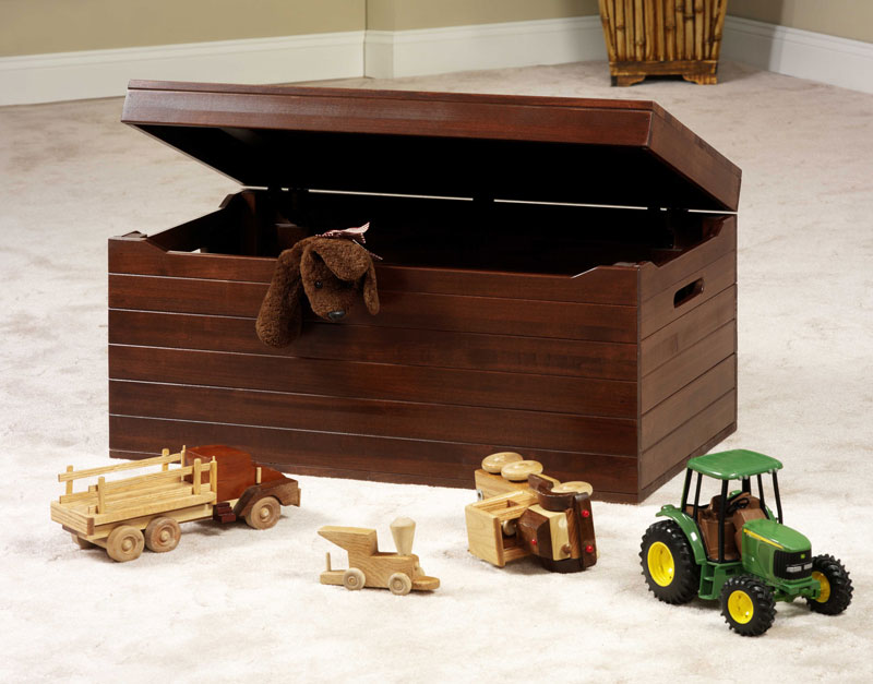 Toy Box with Lid Open