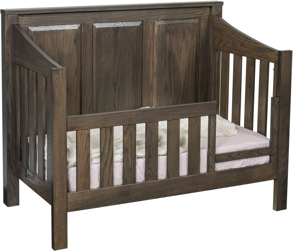 Mission Panel Crib with Safety Rail for Day Bed