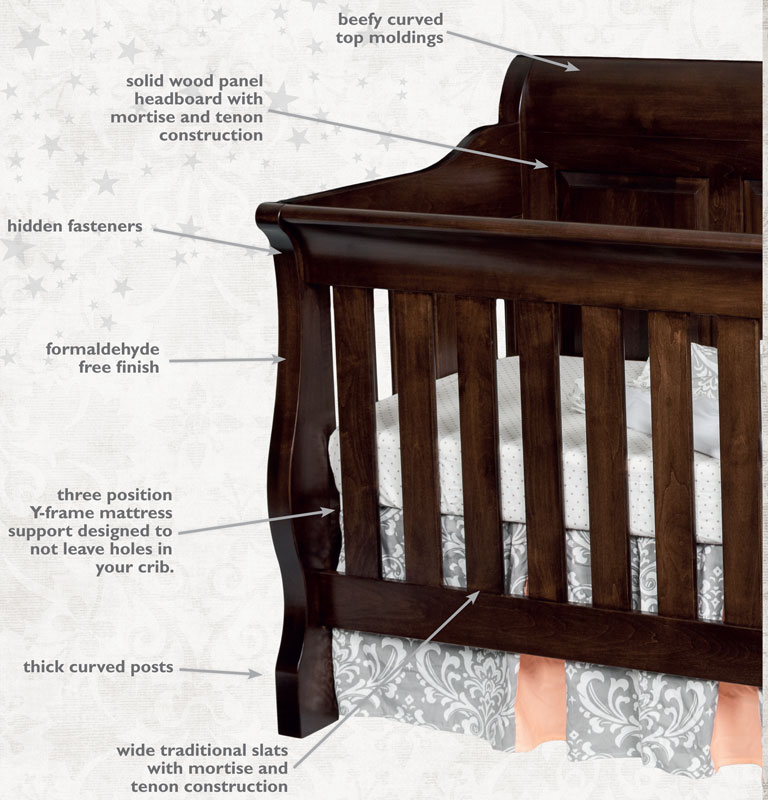 Traditional Sleigh Crib Ohio Hardwood Furniture