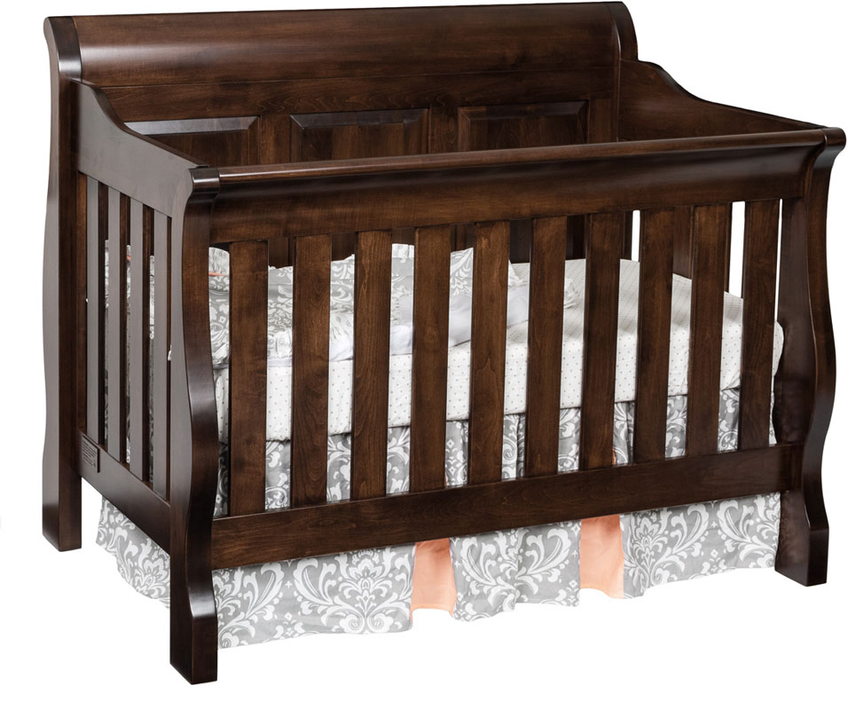 cherry oak crib