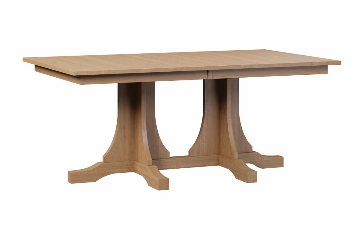 Mission Double Pedestal Table