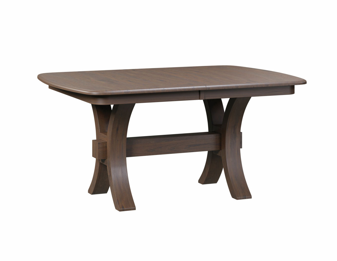 Zehr Single Pedestal Table shown in Rustic Hickory with OCS-119 Cappucino