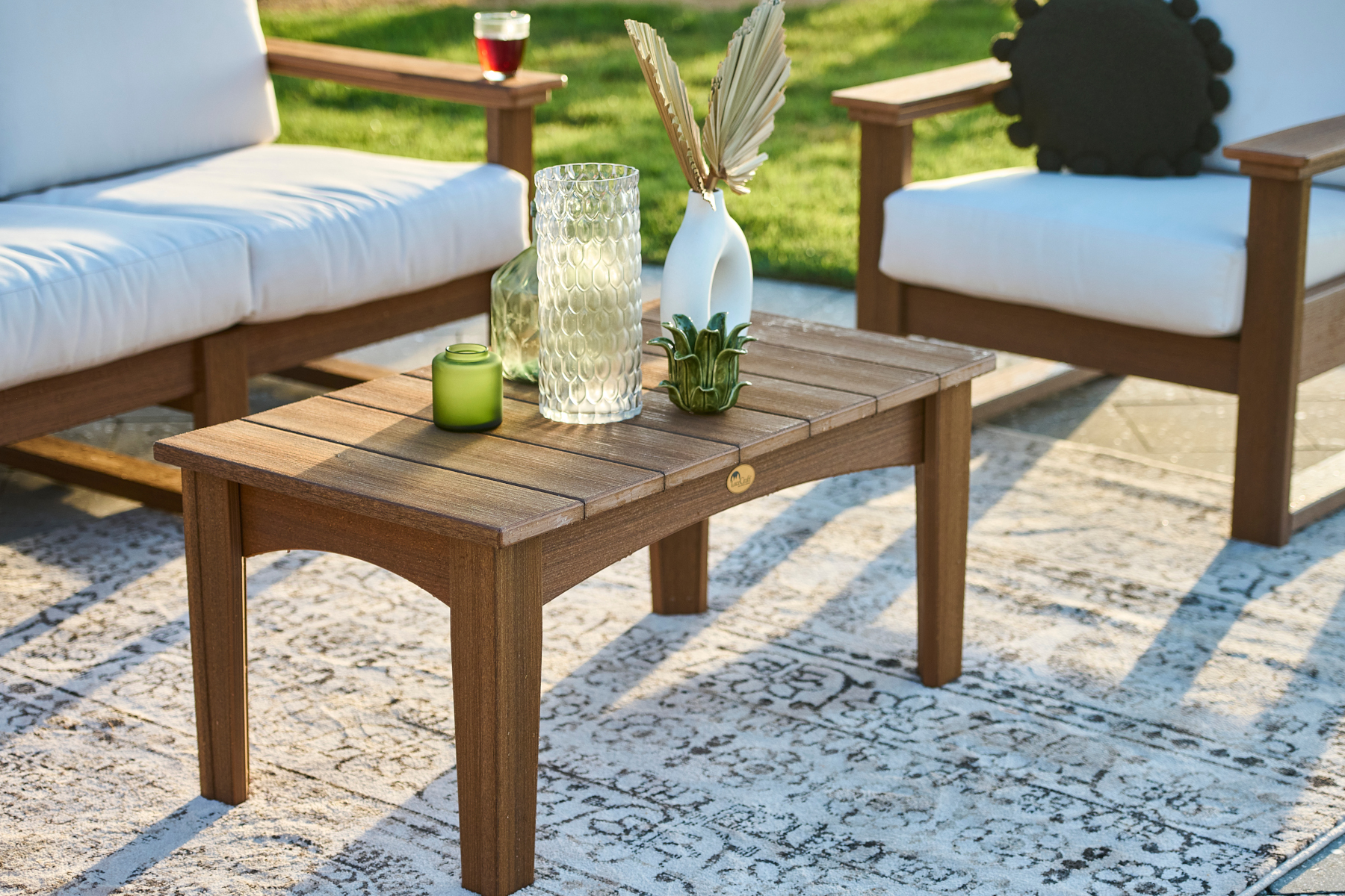 Island Coffee Table in Antique Mahogany