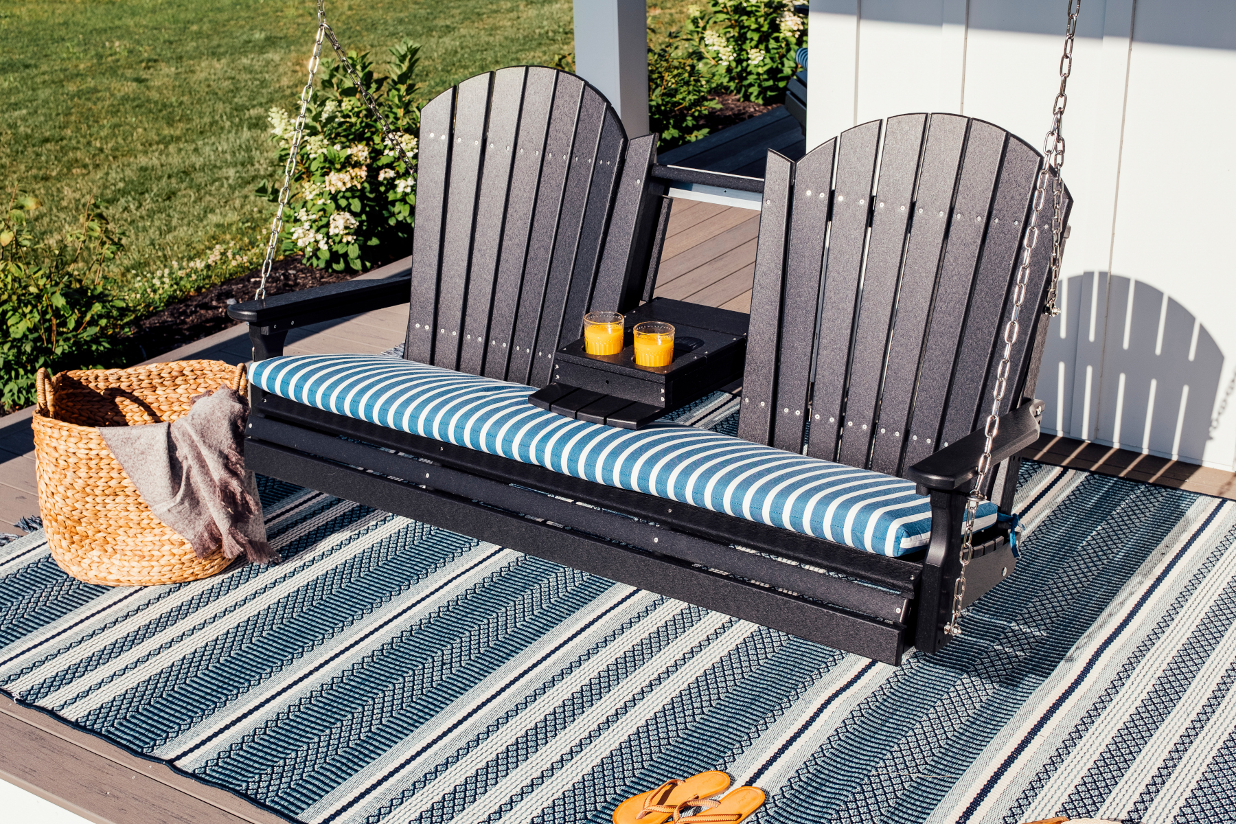 5' Adirondack Poly Swing in Black