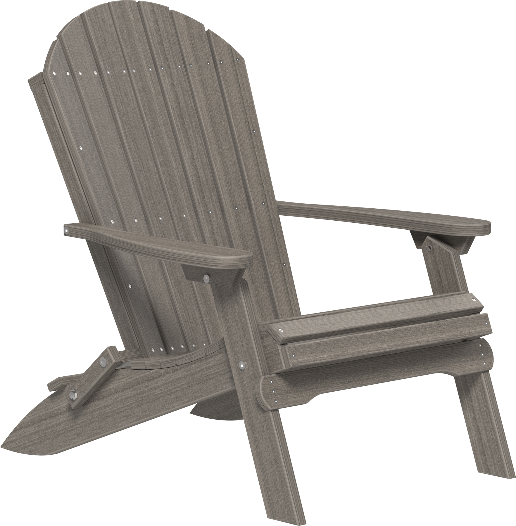 Poly Folding Adirondack Chair by Luxcraft in Coastal Gray