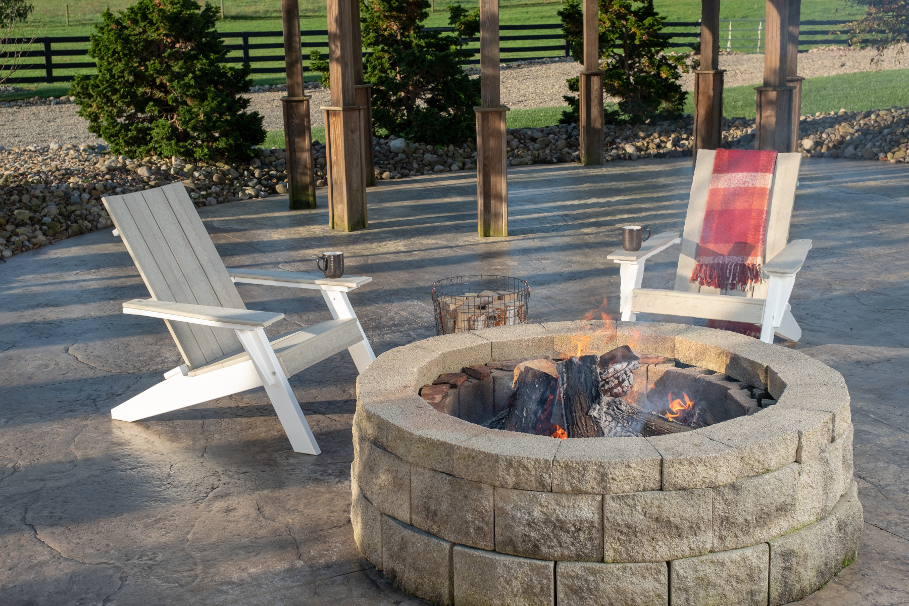 Urban Adirondack Chair in Birch & White