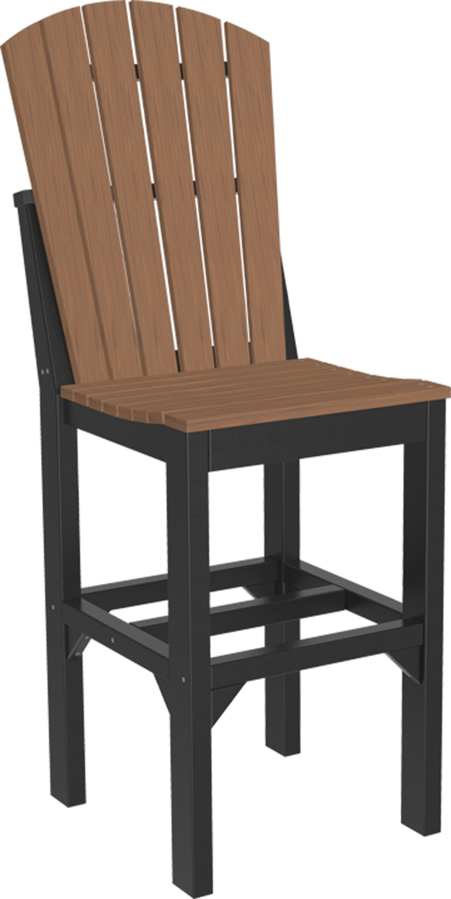 Adirondack Side Chair - Bar Height in Antique Mahogany & Black