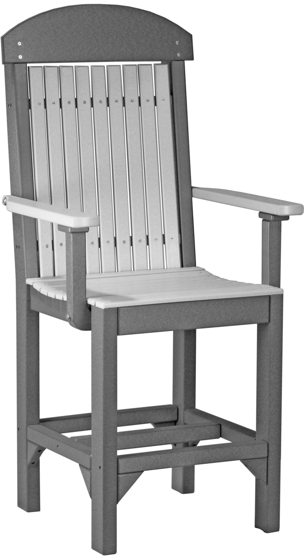 Classic Arm Chair - Counter Height in Dove Gray & Slate