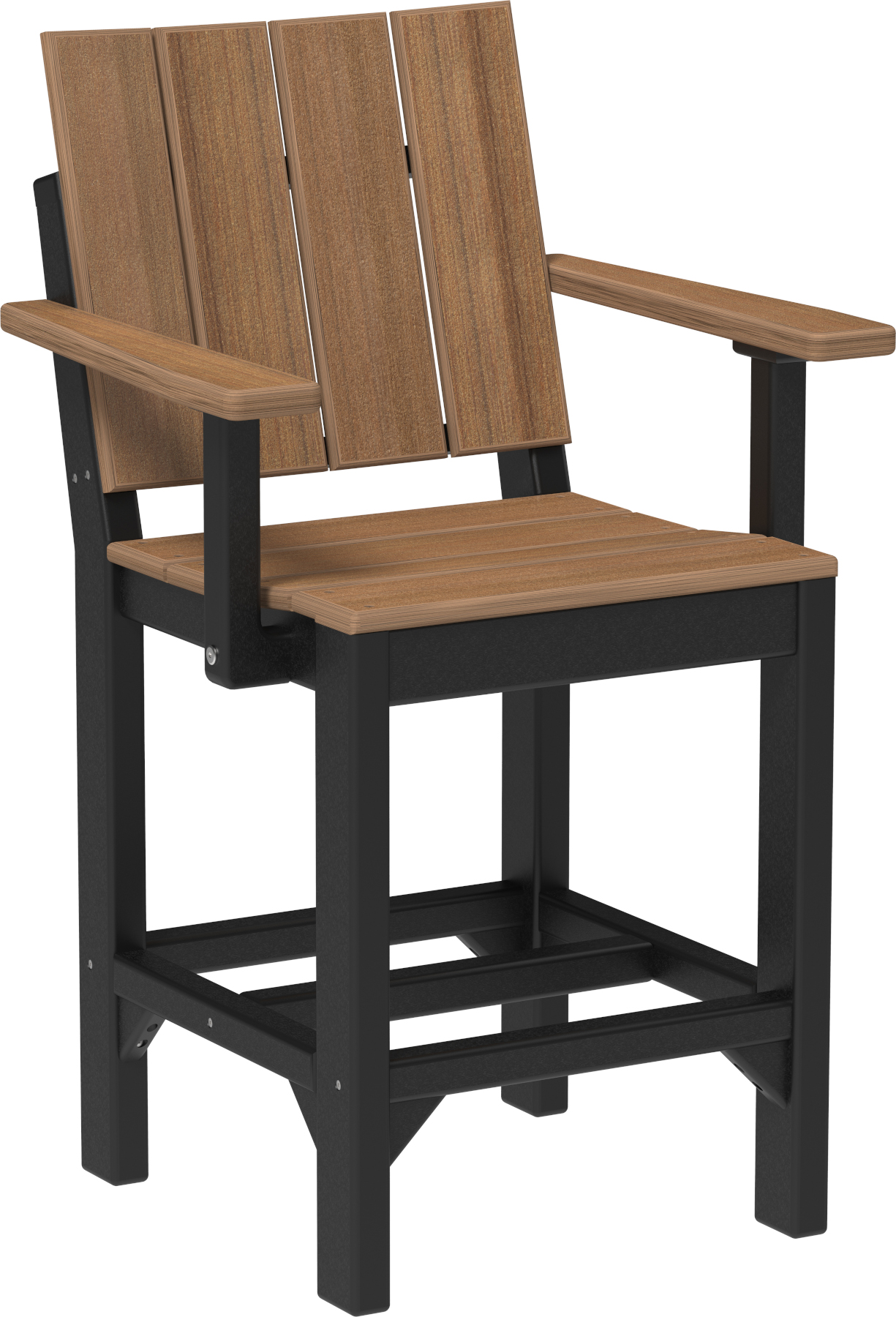 Urban Arm Chair - Counter Height in Antique Mahogany & Black