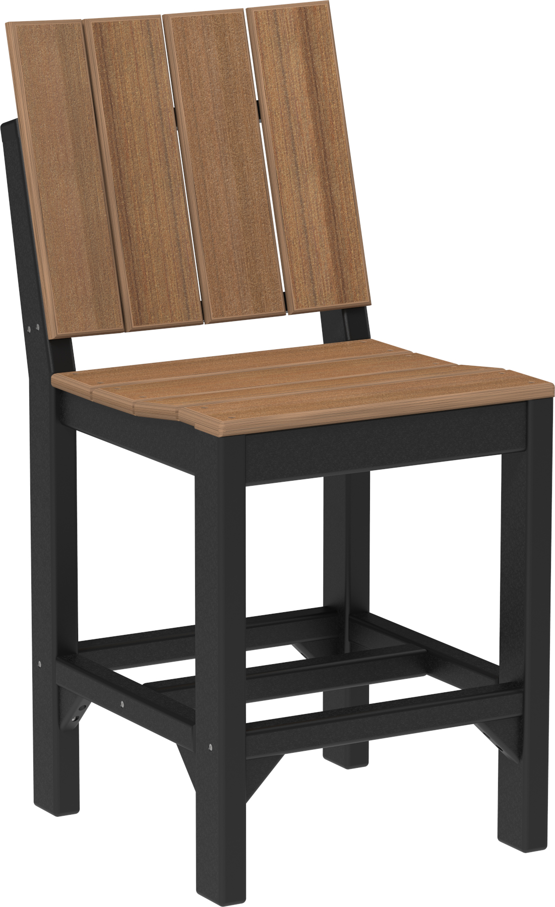 Urban Side Chair- Counter Height in Antique Mahogany & Black