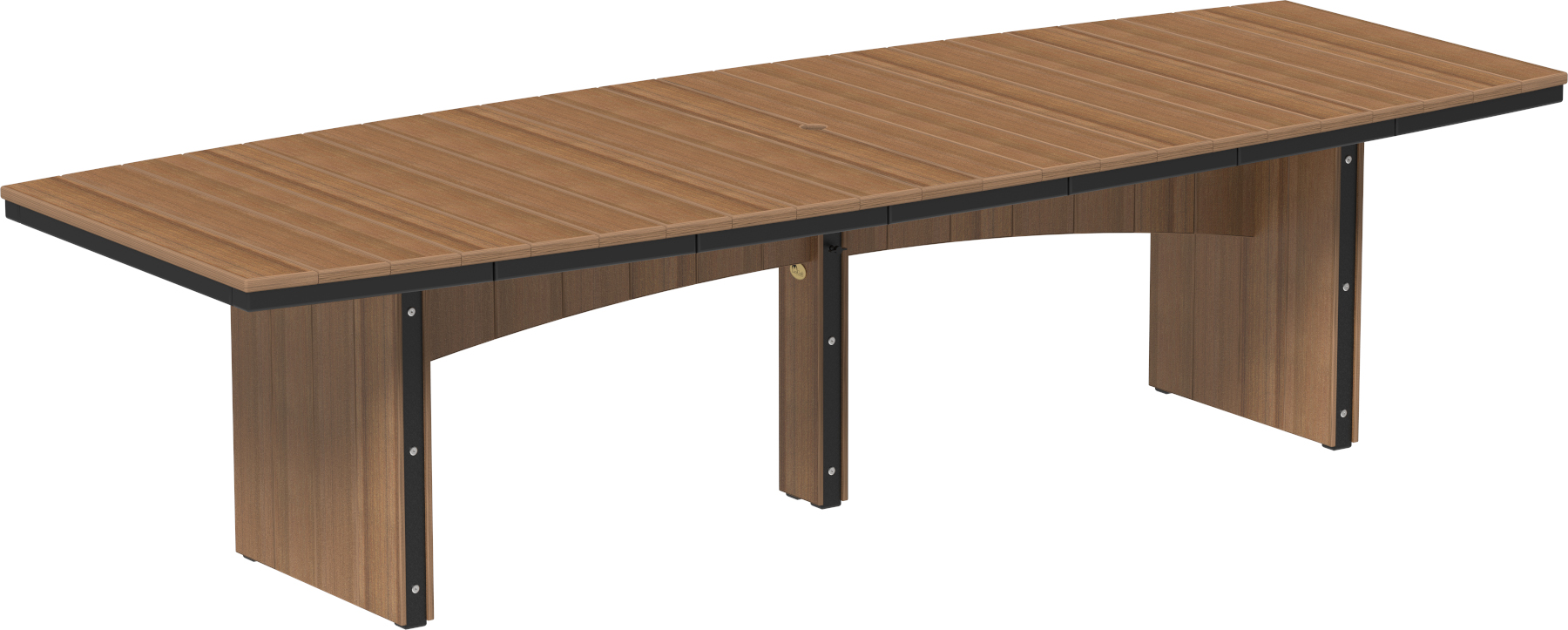 Urban 4' x 10' Oval Dining Table in Antique Mahogany & Black