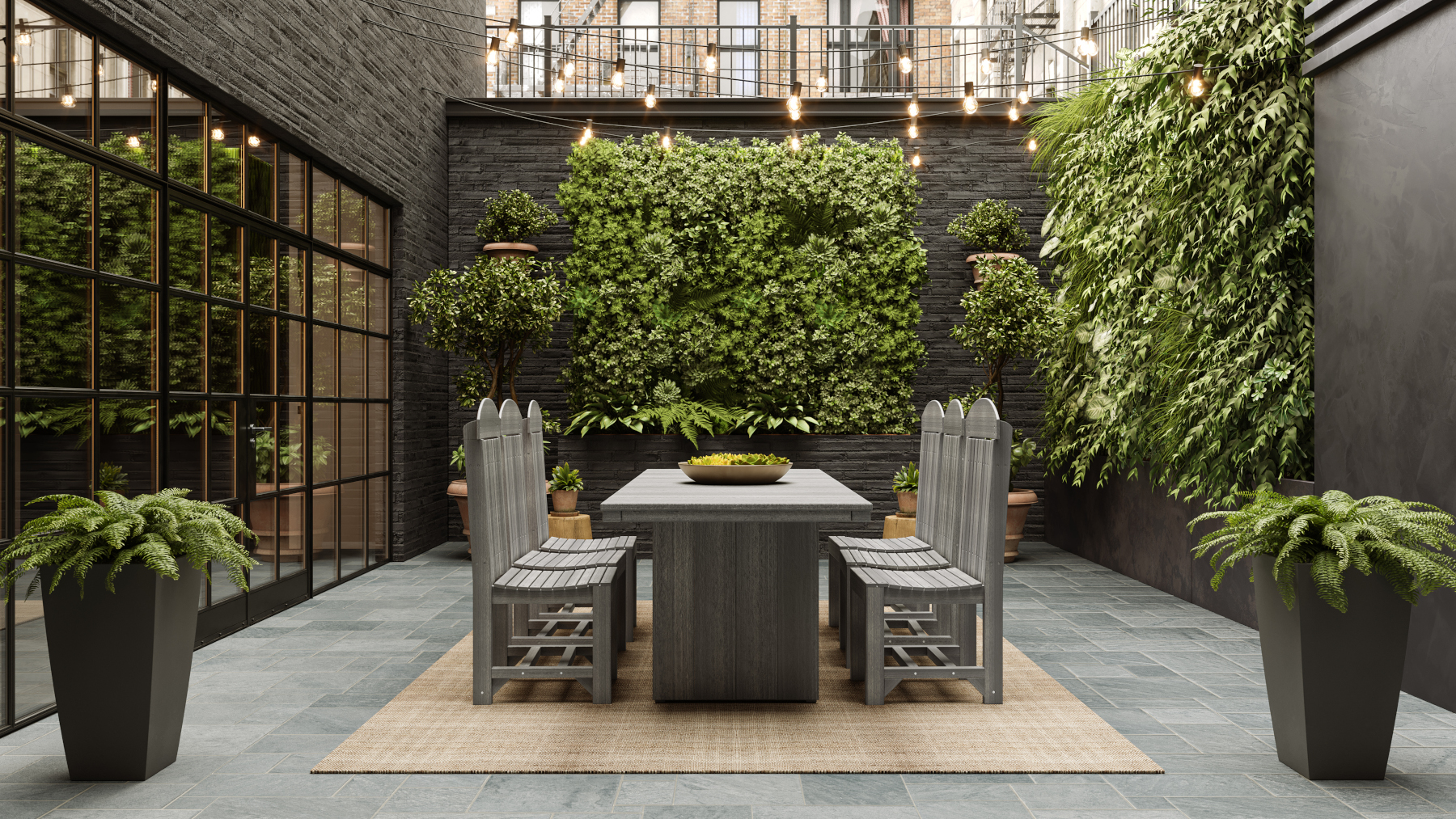 Urban Dining Table 3' x 8' in Coastal Gray