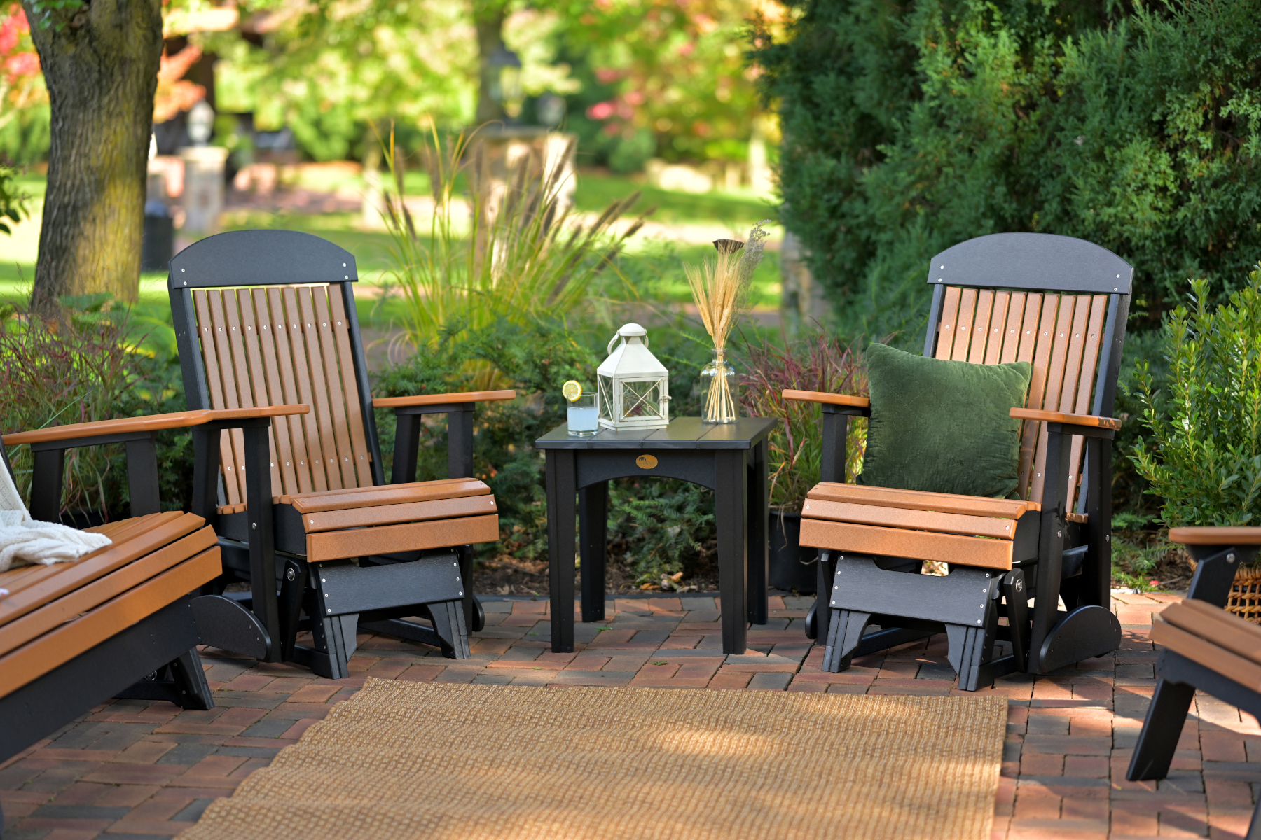 2' Classic Glider Chair in Cedar & Black