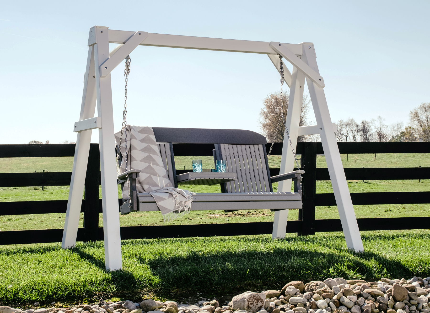 5' Classic Poly Swing in Dove Gray & Slate